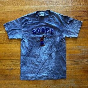 Disney Goofy Graphic T Shirt Blue Tie Dye Short Sleeve Walt Disney World‎ Small